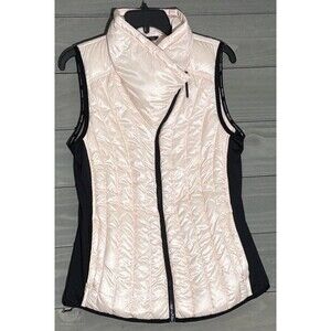 Calvin Klein Baby Pink Puffer Vest Medium Full Zipper cozy winter ski